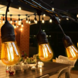 Lichterkette Outdoor LED 15m 2700 K (SchuKo auf 2-polige IP44-Rundstecker Verlängerung)