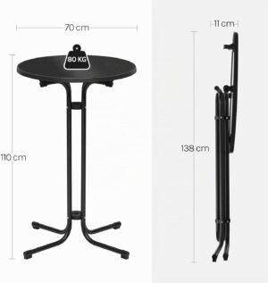 Stehtisch, 70cm, grau - ohne Husse